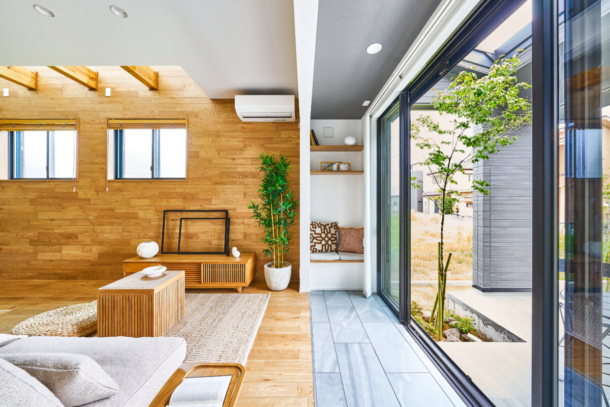 埼玉県越谷市モデルハウス3号棟‗リビングとテラスのつながり